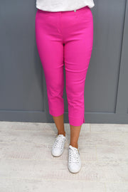 Robell Rose 07 Cropped Trousers Lipstick Pink 433 - 51636 5499