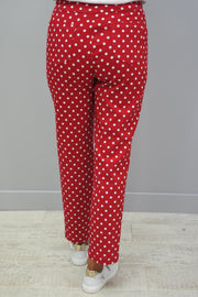 Robell Bella 09 Red Spot Trousers - 51560 54570 40