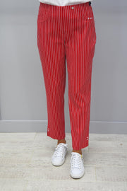Robell Bella 09 Red Striped Trousers - 52483 54567 41