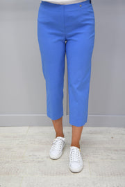Robell Marie Cornflower Blue Cropped Trousers- 51576 5499 600