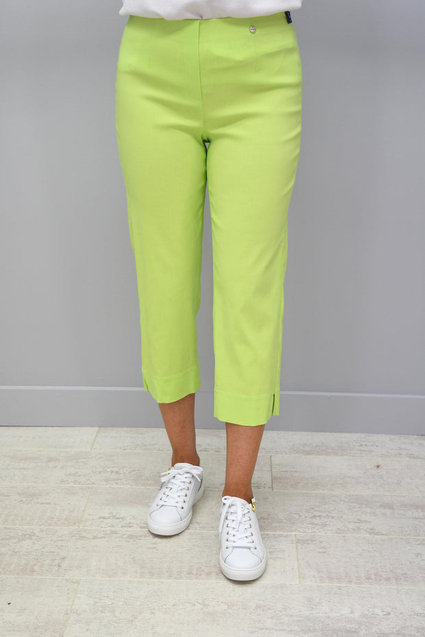 Robell Marie Lime Green Cropped Trousers - 51576 5499 810/825