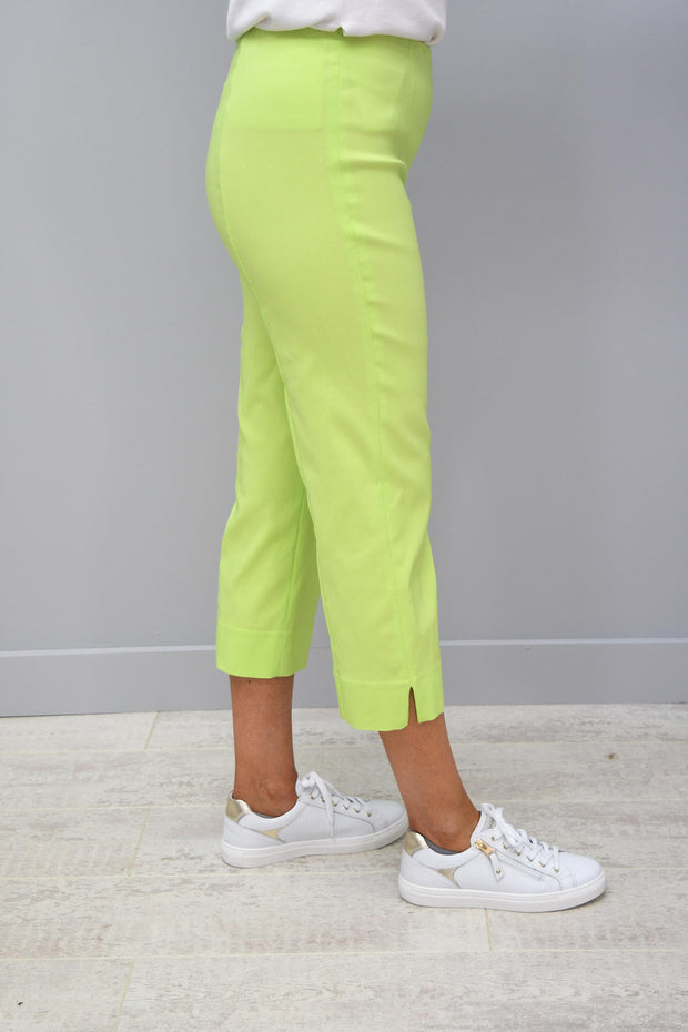 Robell Marie Lime Green Cropped Trousers - 51576 5499 810