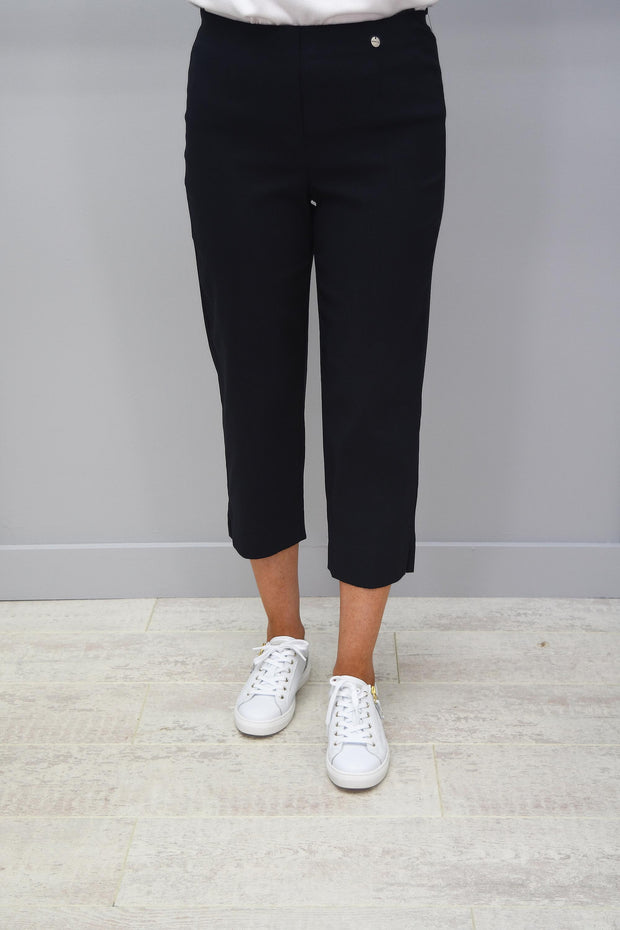 Robell Marie Navy Cropped Trousers - 51576 5499 69