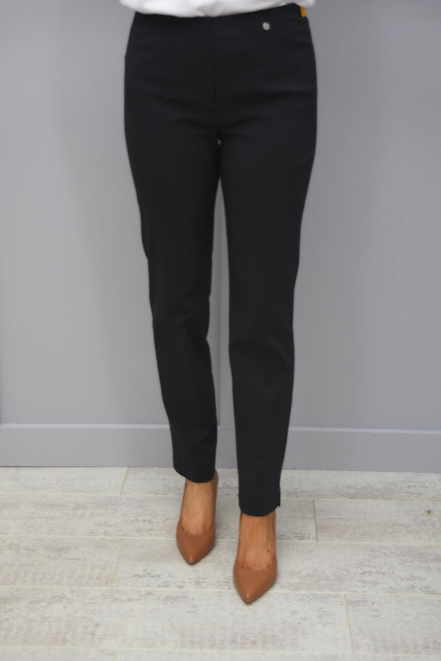 Robell Marie Fleece Trousers Dark Grey 97 - 51412 54025