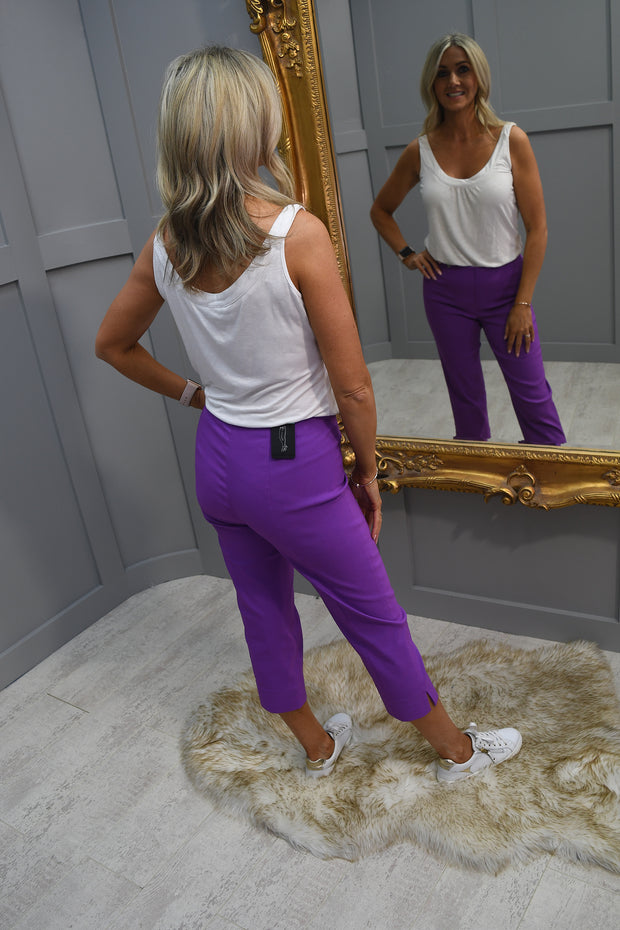 Robell Marie Purple Cropped Trousers - 51576 5499 51