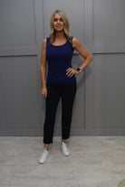 Decollage Plain Blue Vest Top - Pia