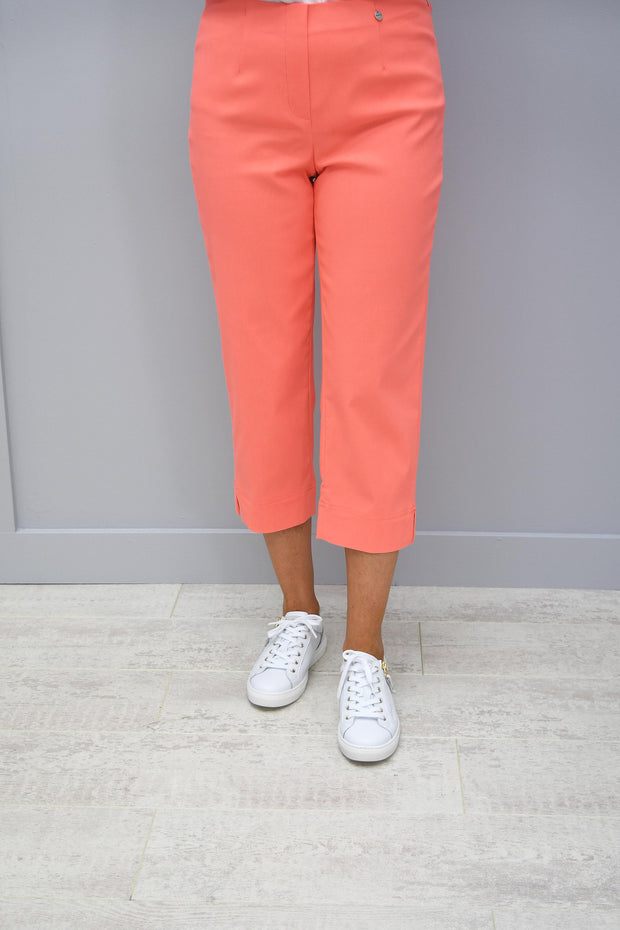 Robell Marie Bright Orange Cropped Trousers - 51576 5499 310 (320)