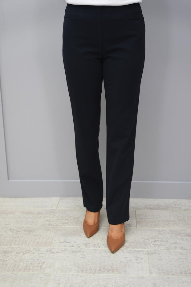 Robell Sissi Smart Classic Zip Front Trouser Navy 69