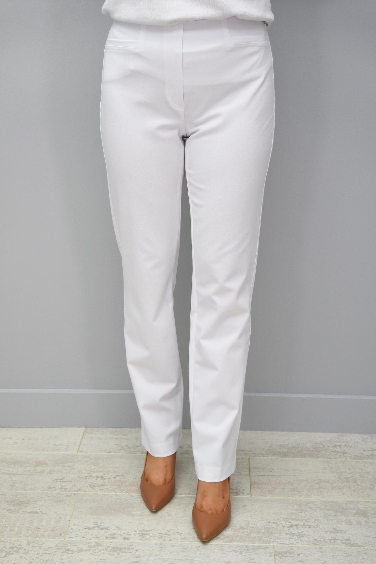 Robell White Jacklyn Trousers 10 - 51408 5689 10