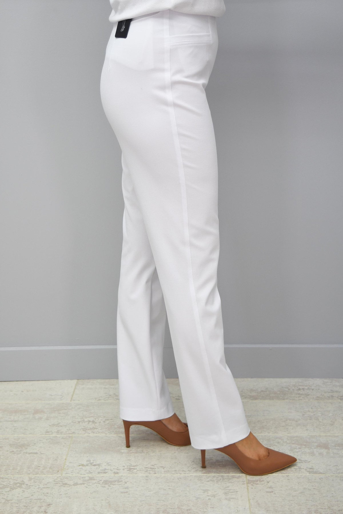 Robell White Jacklyn Trousers 10 - 51408 5689 10